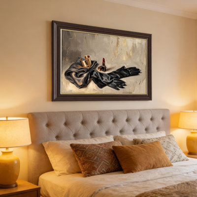 Art mural antique sur toile encadré doré pour le salon, la chambre à coucher, le bureau ou le vestibule - Décoration murale décorative avec nature morte