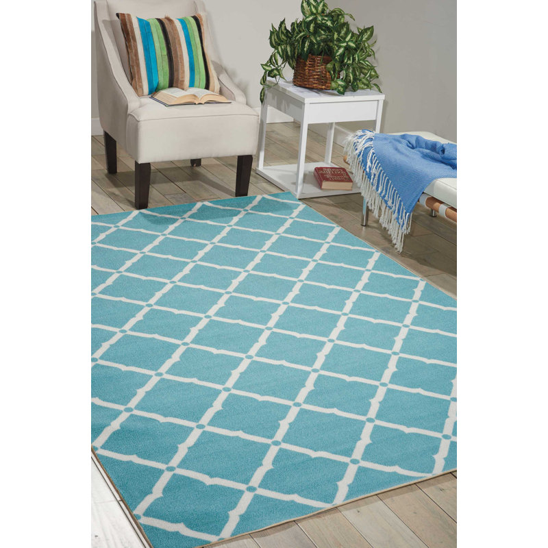 Tapis turquoise Dian, Rectangle 10 pi x 13 pi