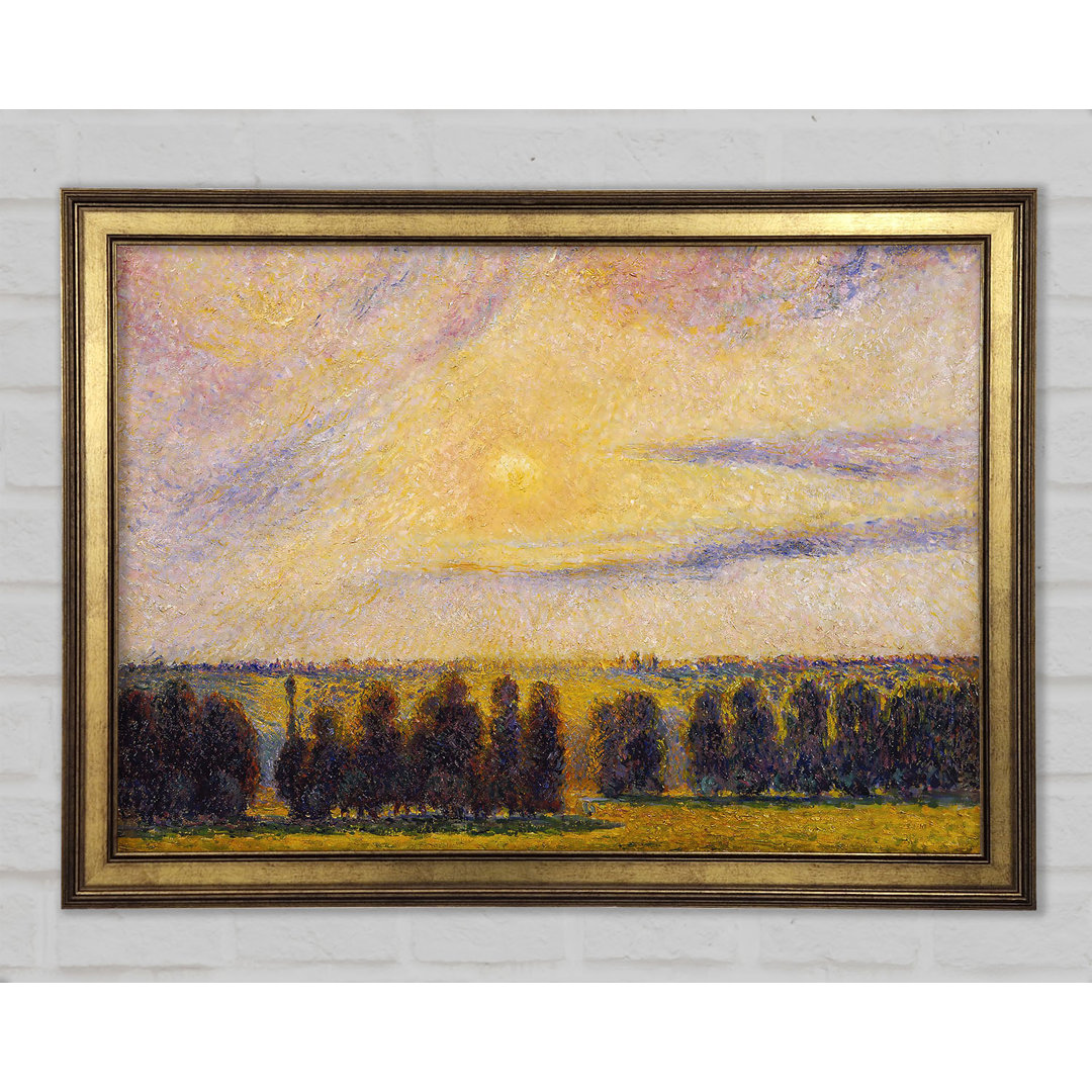 Gerahmter Fotodruck Pissarro Sunset At Eragny