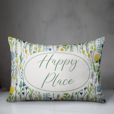 Floral Outdoor Reversible Throw Pillow