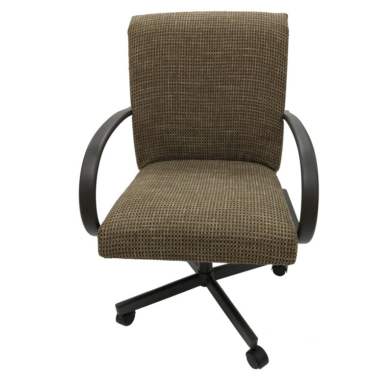 Holyfield Polyester Blend Task Chair, Brown, Checkered