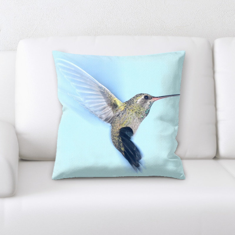 Coussin en jeté hummingbird