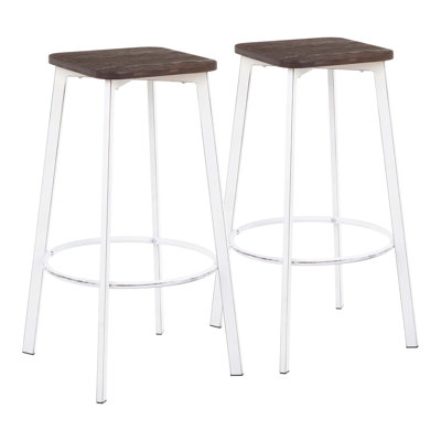 Ensemble de tabourets de bar industriels avec repose-pieds intégré