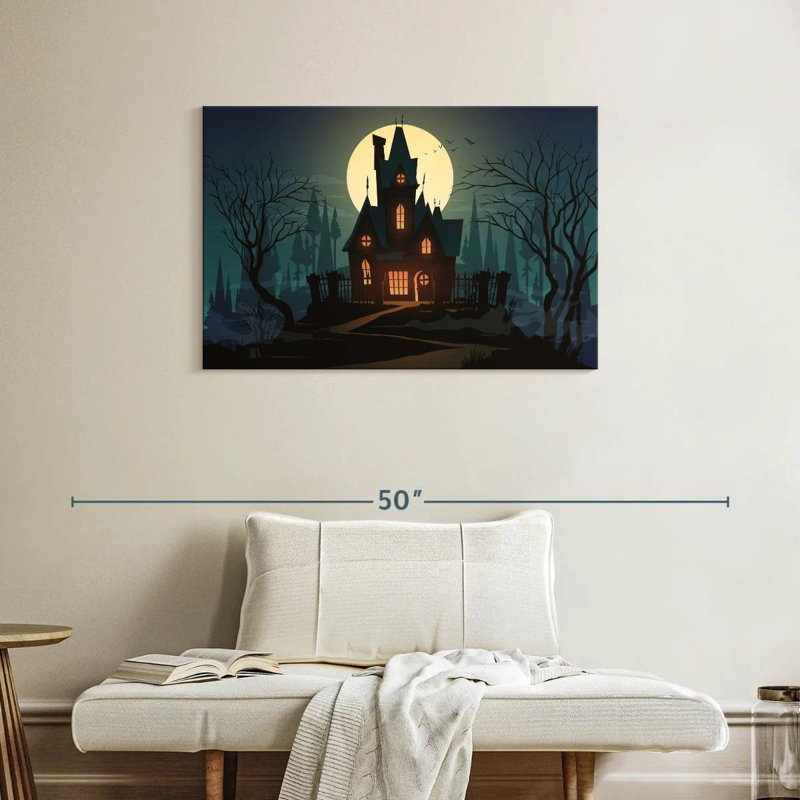 Maison d'Halloween, H 24 po x l 36 po