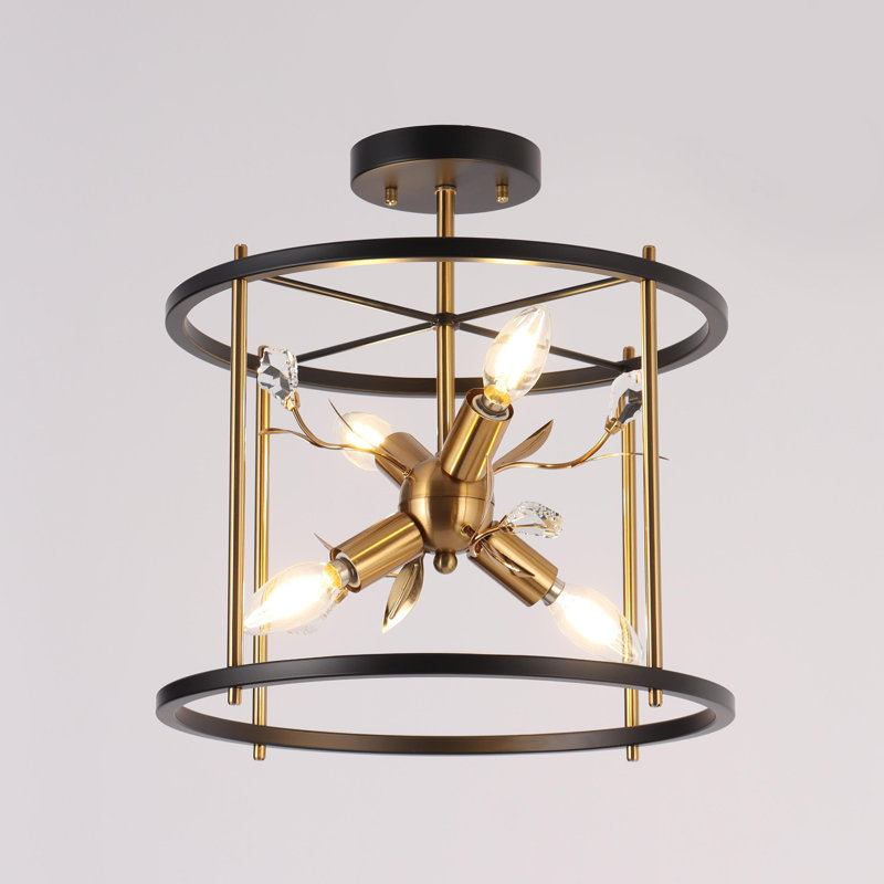  Plafonnier semi-encastré 4 lumières