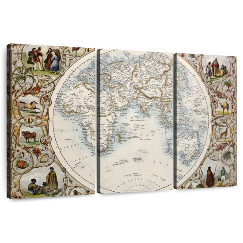 Keiri World Atlas, 48" H x 74" W