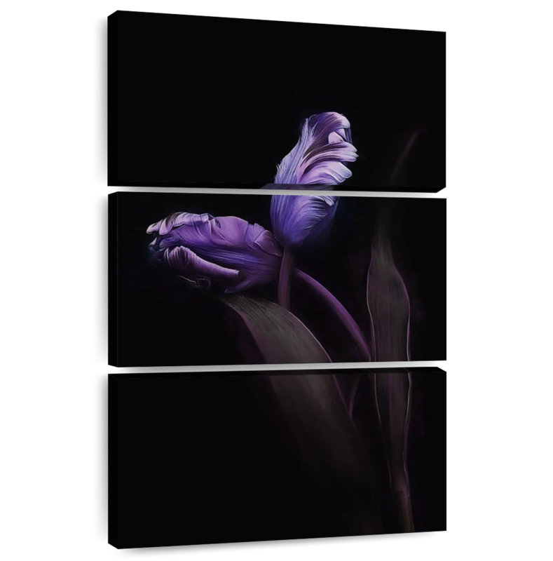 Boutons de fleurs Harnek Violet, H 32 po x l 20 po