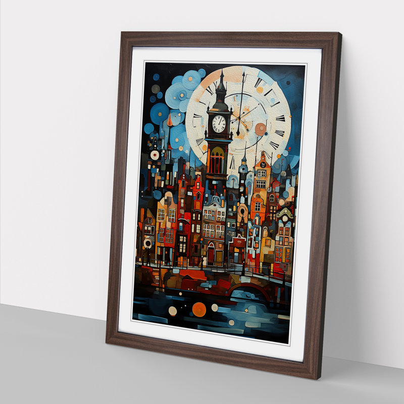 Amsterdam Dadaism - Framed Print, Walnut, 46cm H x 34cm W x 2cm D