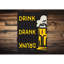 Plaque «Drink Drank Drunk Beer» en aluminium-58619550