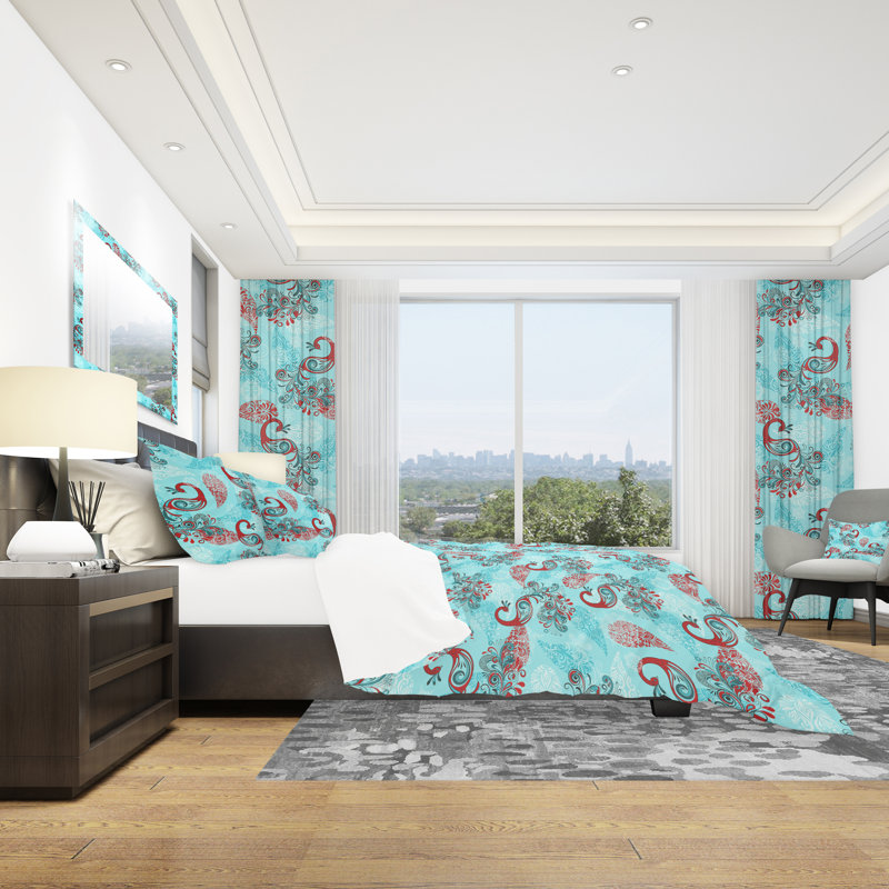 Ensemble de housse de couette moderne et contemporaine, Housse simple + 1 taie décorative