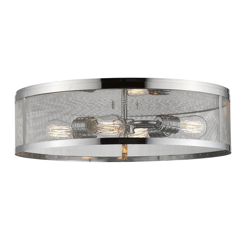 Alyria Steel Flush Mount, Chrome