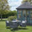 Dubose Round 4 - Person 100cm Long Dining Set with Cushions and Umbrella