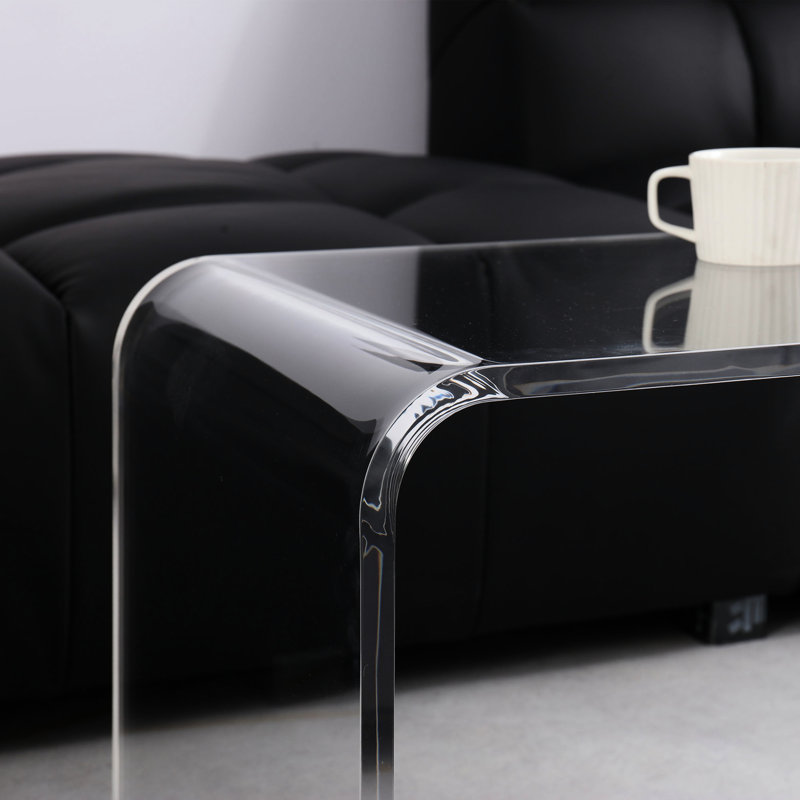 Table basse moderne en cascade en acrylique