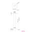 Bras de douche 8 po, chrome