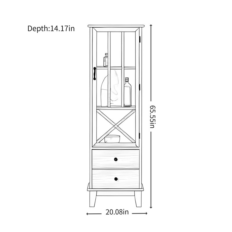 American Retro Creative Design Display Cabinet