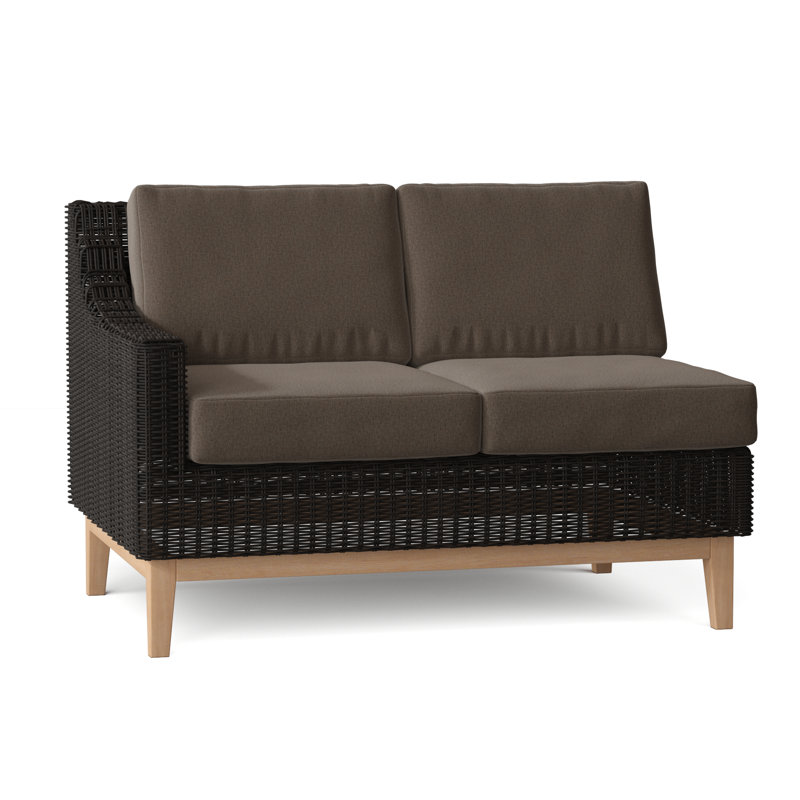 Frances Outdoor 2 - Seat Loveseat, Ash, Frances Black