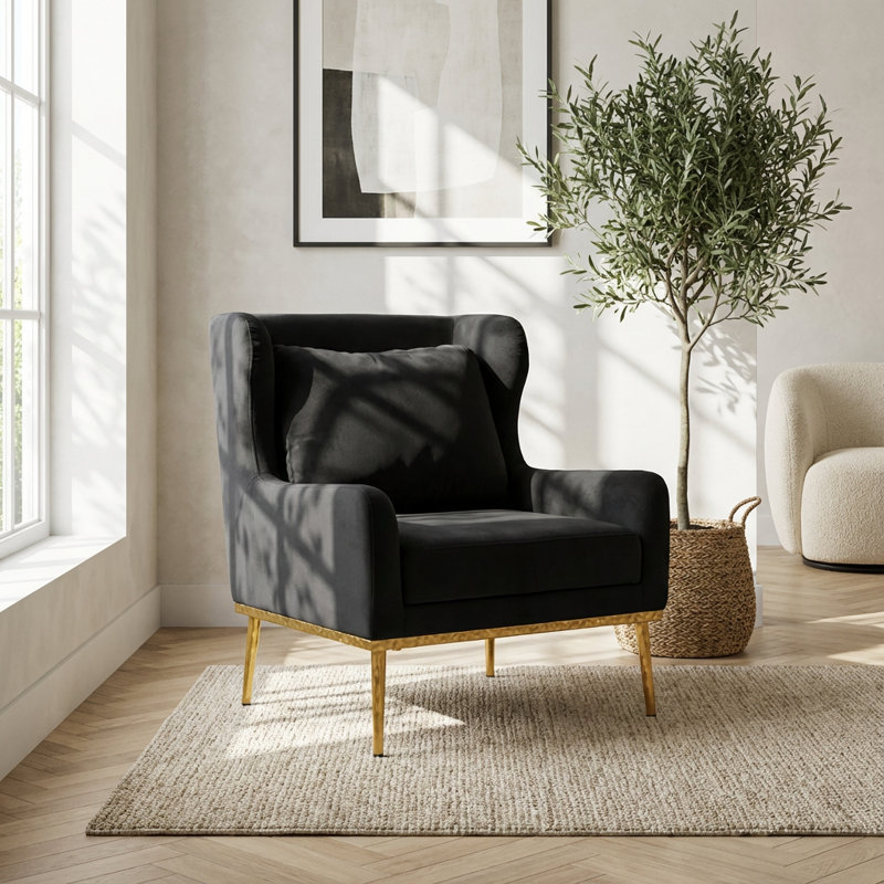 Fauteuil d'appoint Contemporary, Noir
