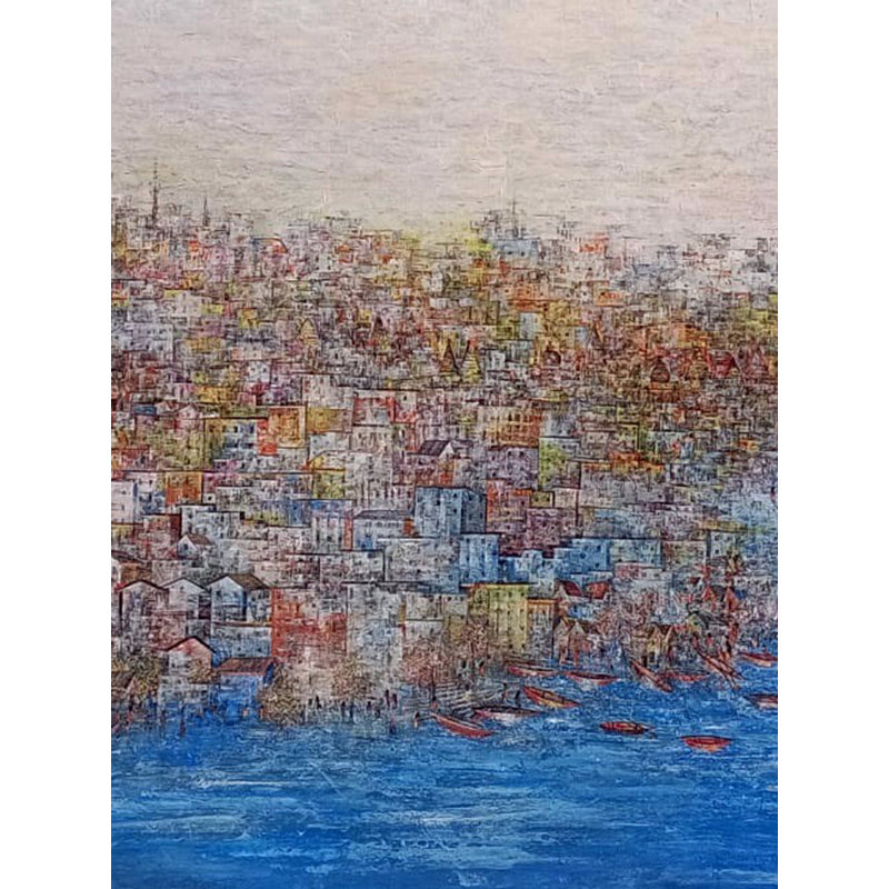 Affichage de la distance | Acrylique sur toile | Peinture de M. Singh