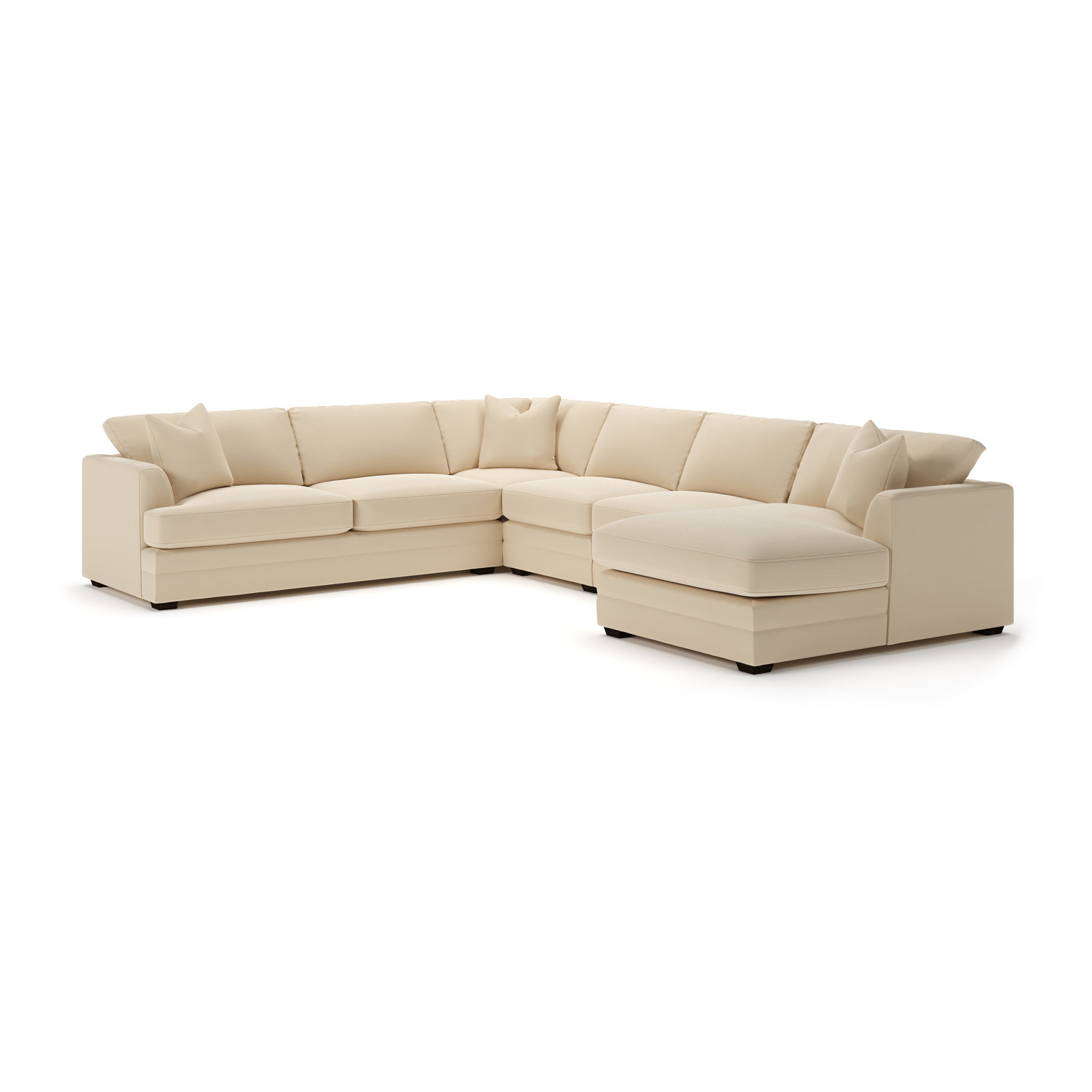 Edan U-Sectional, Canvas Flax Sunbrella® Canvas, Right Hand Facing