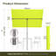 180 cm W X 130 cm D Rectangular Tilt Balcony Parasol with Manual Lift-1754651145