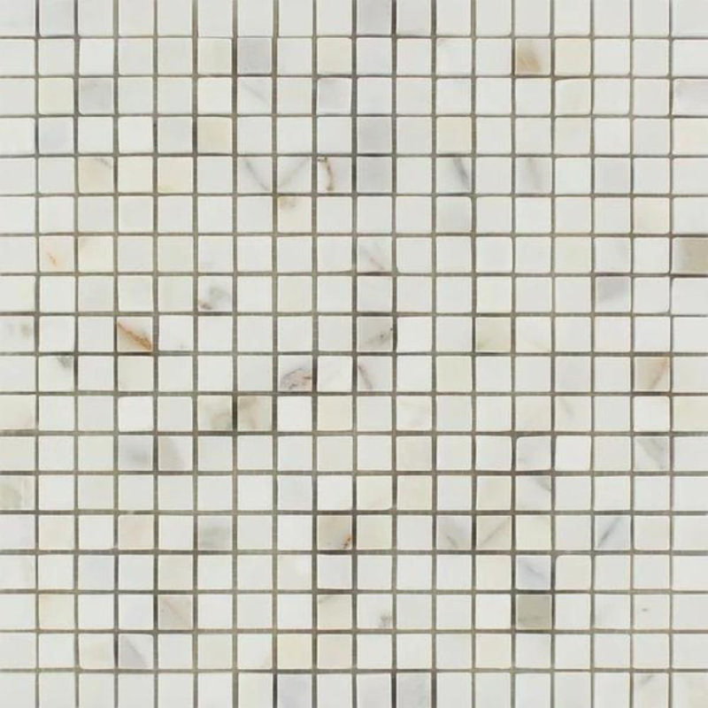 Carreau de mosaïque pour mur et plancher 0,63 "x 0,63" Tile & Mosaic Depot, Or Calacatta poli