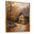 Toile avec cadre flottant or