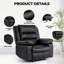 Fauteuil inclinable de massage en cuir respirant, canapé inclinable manuel