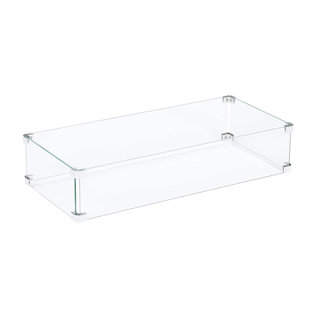 Pare-flammes rectangulaire en verre trempé