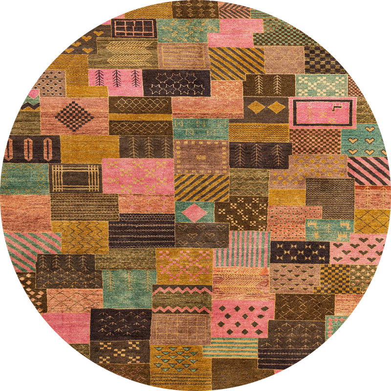 Tapis abstrait moderne 4222, Rond 8 pi