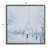 Canvas Eiffel Tower Blue Framed Wall Art with Silver Frame