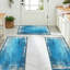Tapis de cuisine 20 po x 32 po + 20 po x 48 po + 20 po x 59 po Tapis de cuisine à motif abstrait antidérapant 3 pièces