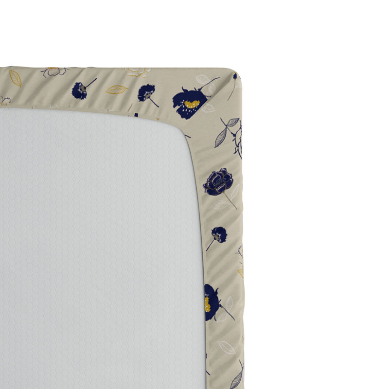 Microfiber Floral Fitted Sheet, Queen Fitted Sheet