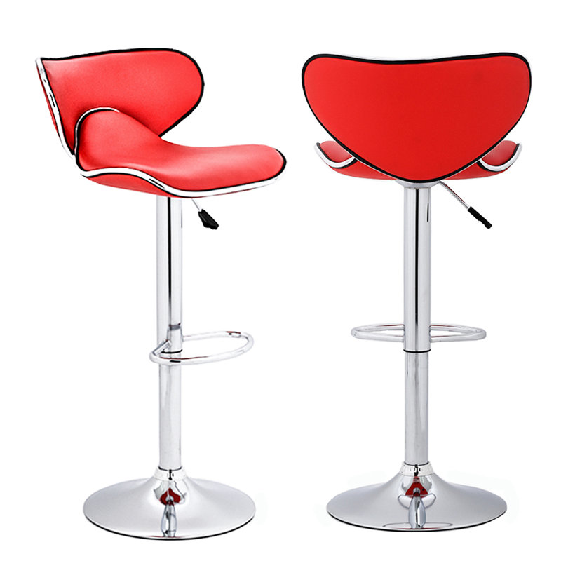Chaise de bar pour îlot de cuisine Bigler, Rouge