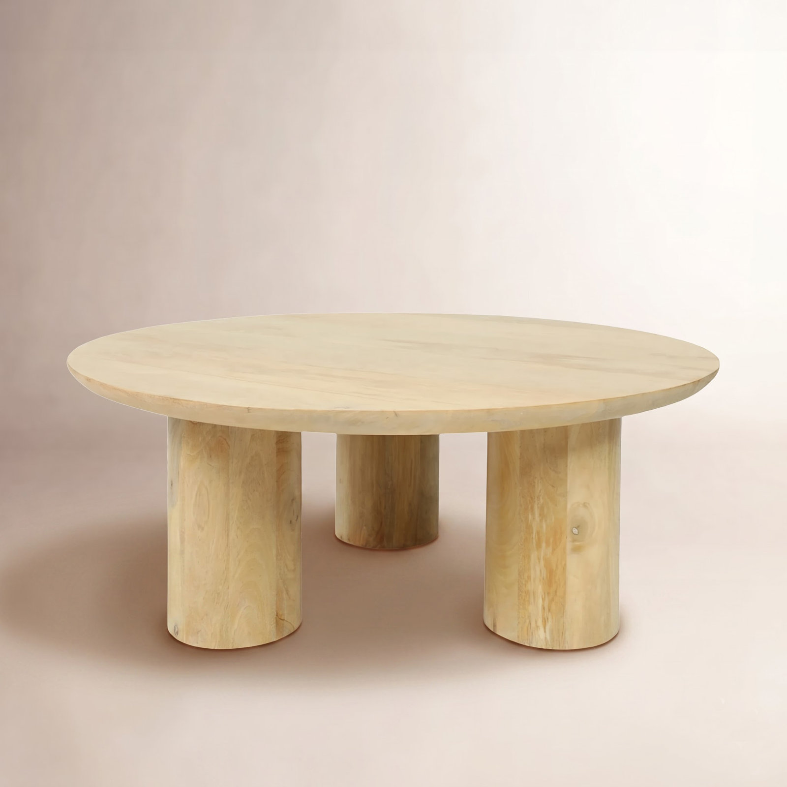 Faustine 36" Coffee Table, Natural Wood