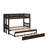 Twin Over Twin Pull-Out Bunk Bed With Trundle-658253726