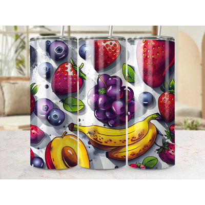 Choose Handmade Tumblers 591 mL Vacuum Insulated Stainless Steel (18/8) Travel Tumbler with Straw