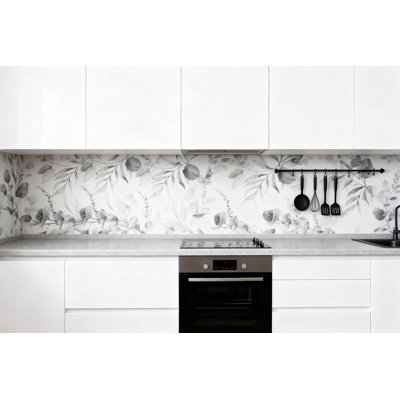 Peel And Stick Wallpaper With Eucalyptus Leaf Floral Pattern - Self-Adhesive Removable Wall Mural For Easy DIY Home Decor - Waterproof Textured Matte Finish