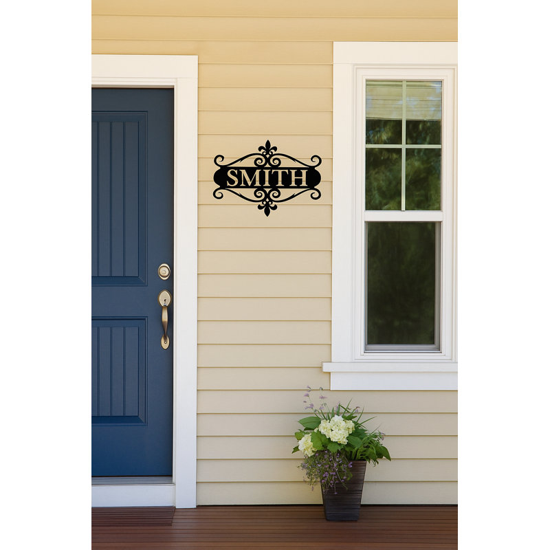 Décoration murale monogramme Le Fleux, H 18 po x l 18 po x P 0,25 po, Dos plat, Oui