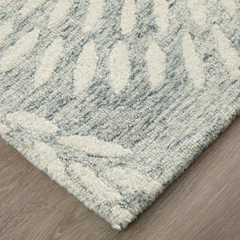 Wallace Modern Floral & Botanical Gray Area Rug, Rectangle 9' x 12'