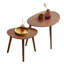 Ensemble de 2 tables gigognes en bois massif, table basse en bois rétro, tables d'appoint de salon, bois de chêne naturel