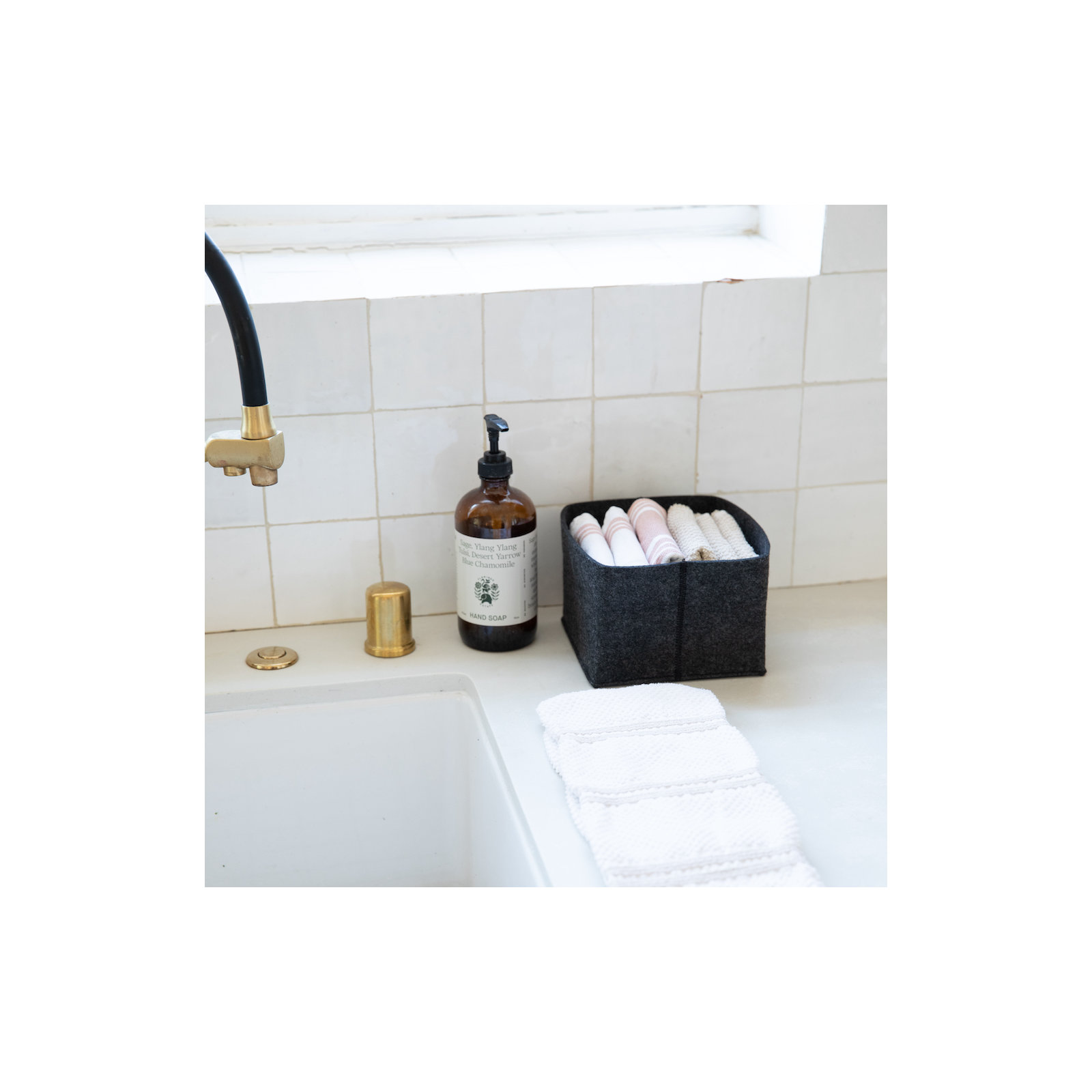 Flex Felt Storage Bin - Petite, Black