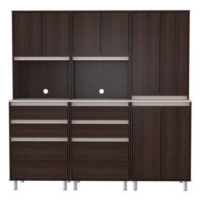 Inval Ambrossia Break Room Cabinet Set with 6 Drawers