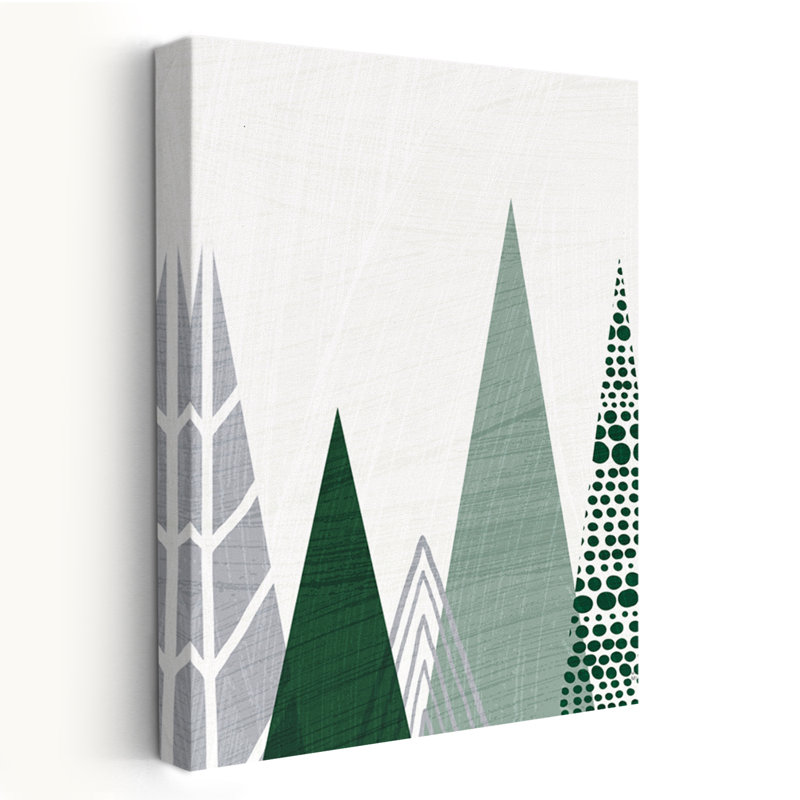 Scandinavian And Minimalist Geometric Forest III, 24" H x 16" W