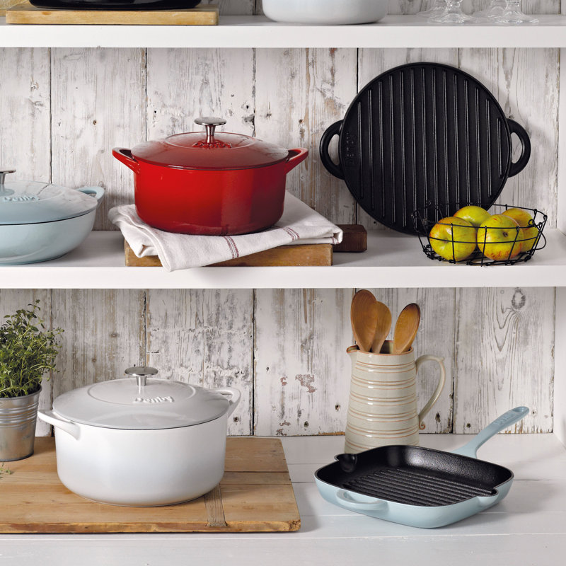 Denby 1.7L / 25cm Cast Iron Square Griddle Pan, Pavilion