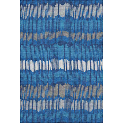 Premium Machine Washable Prisco Navy Rug