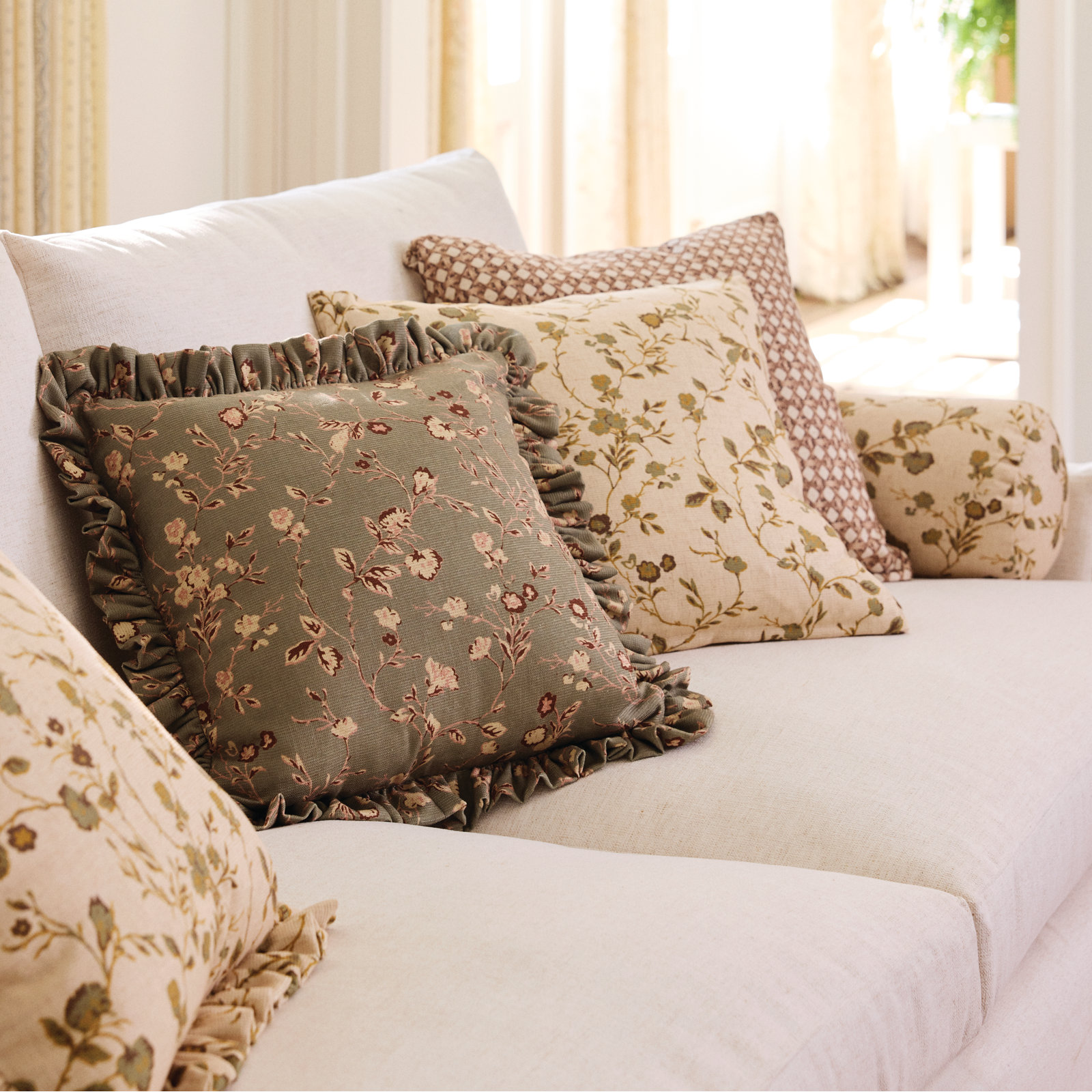 Wicker Weave Cocoa Throw Pillow, Square 20", Feather