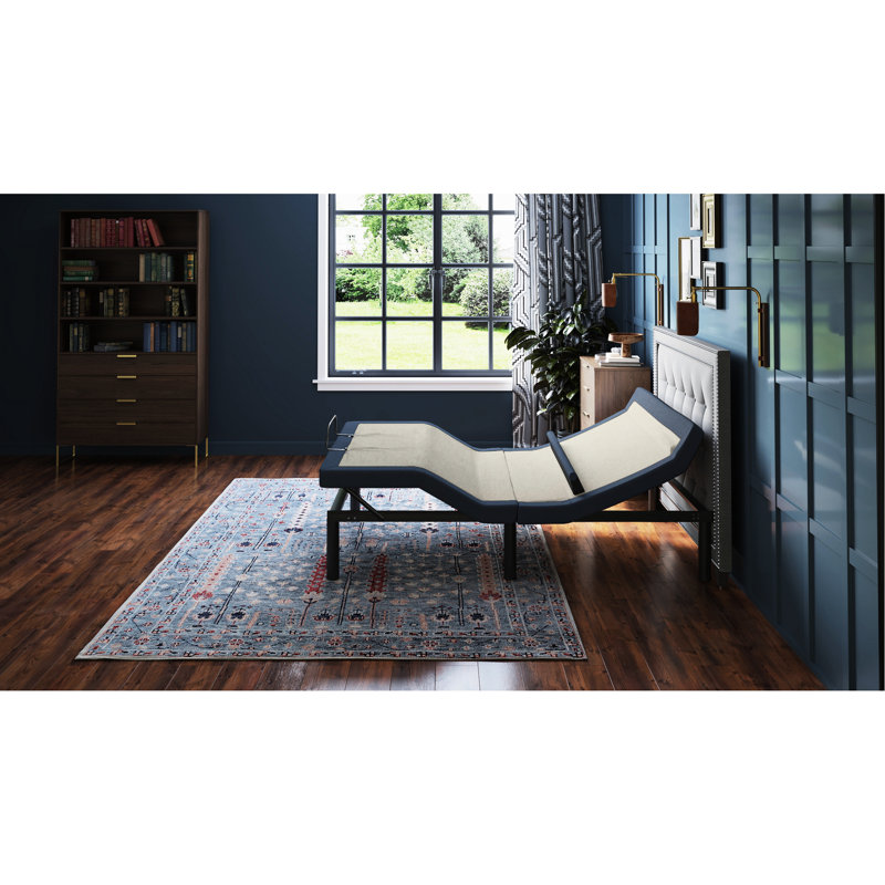 Base de lit grand réglable Bt6500, avec position programmable et DEL avec position lombaire, massage 3 modes, Grand lit