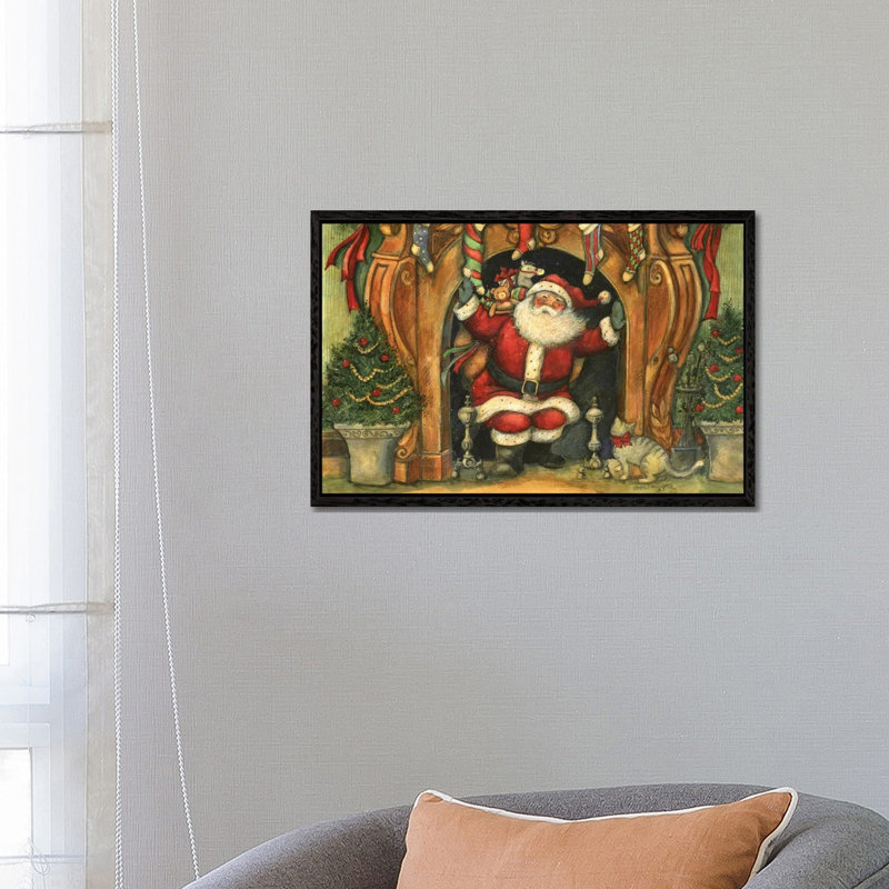 Down The Chimney by Susan Winget - Gallery-Wrapped Canvas Giclée on Canvas, Black Floater Frame, 66.04 cm H x 45.72 cm W