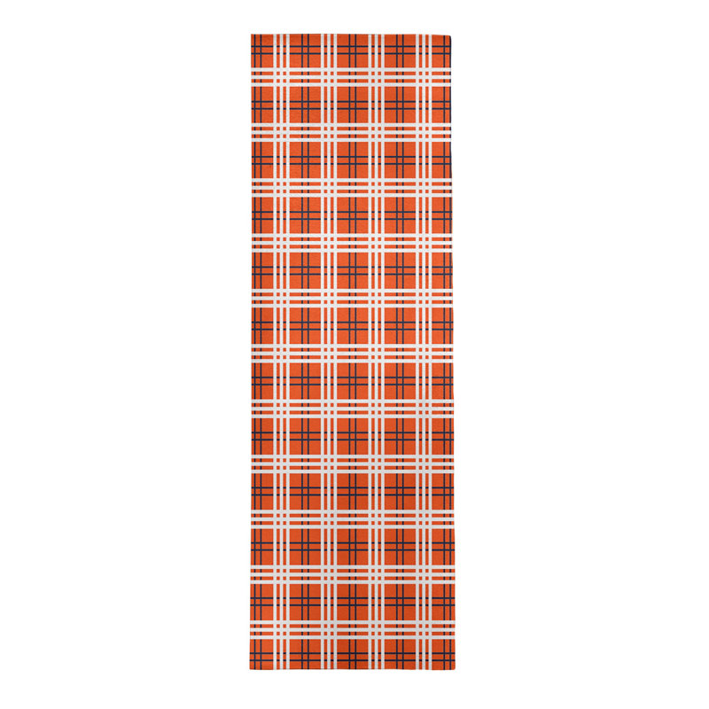 Tapis à carreaux orange, Tapis de couloir 2 pi 6 po x 8 pi