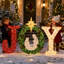 Crèche de jardin lumineuse de 1,16 m (3,8 pi) avec 210 lumières DEL, panneau de jardin étanche pour pelouse ou porche